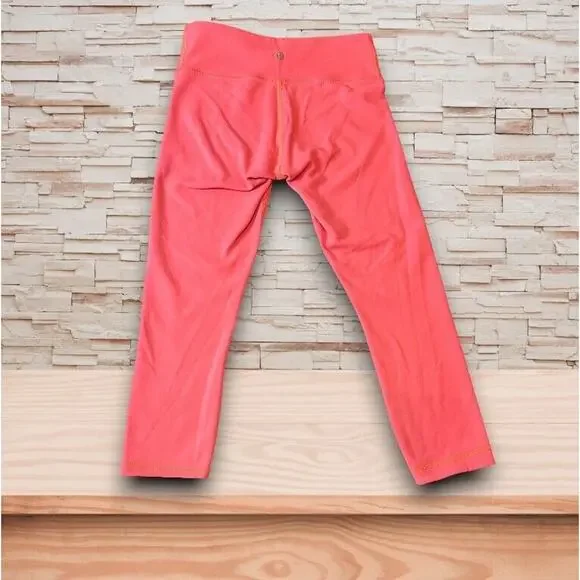 Lululemon Wunder Under Leggings Bright Coral Size 4 EUC - Picture 4 of 5